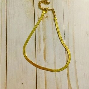 Vintage gold snake necklace